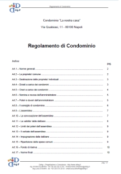 Regolamento condominiale contrattuale assembleare